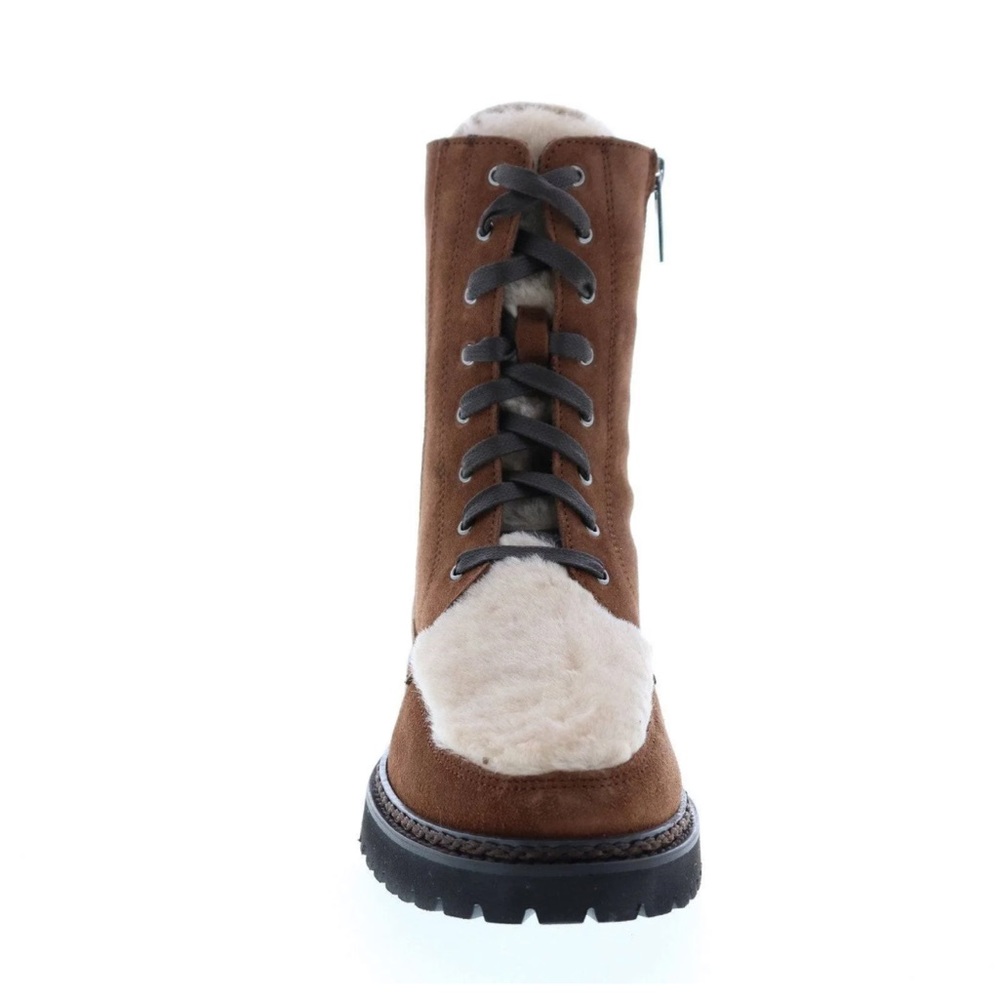 Aquatalia lightly worn lace up booties